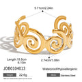 Damen Offenes Armreif mit elegantem Schwungdesign aus hypoallergenem Edelstahl Shop Nory