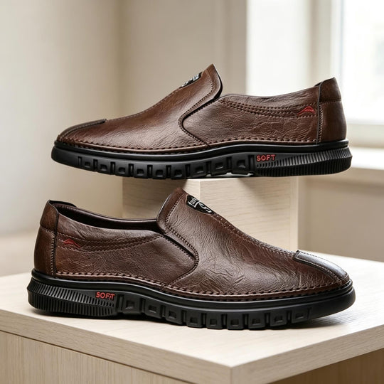 Herren Elegante Leder Slipper Shop Nory