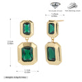 Damen Ohrhängern mit funkelndem Zirkonbesatz und elegantem goldfarbenem Design Shop Nory
