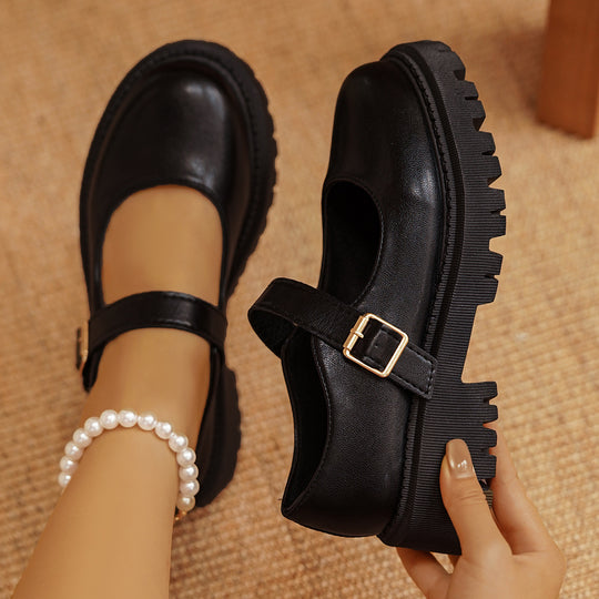 Damen Mary-Jane Slipper mit gepolsterter Plateausohle und verstellbarem Schnallenriemen Shop Nory