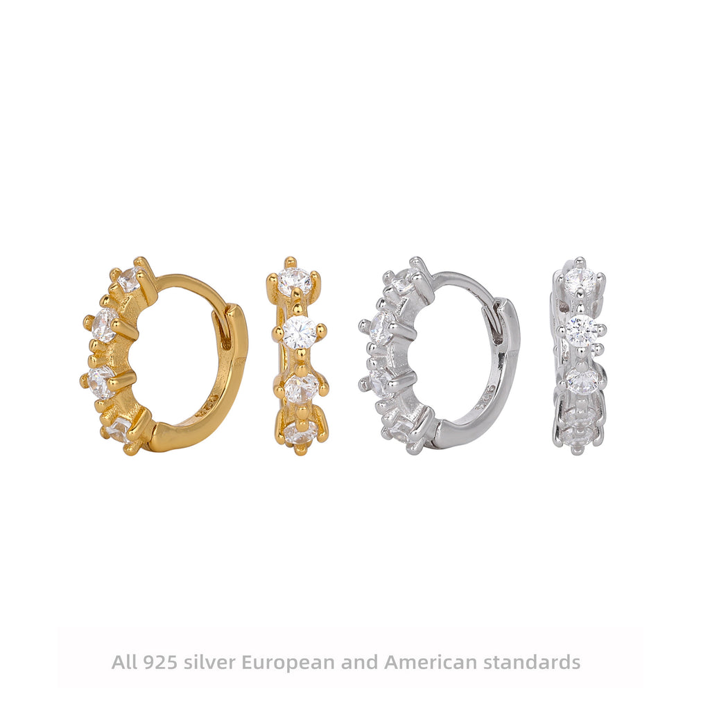 Damen Creolen Ohrringe mit funkelnden Zirkonsteinen und elegantem Design Shop Nory