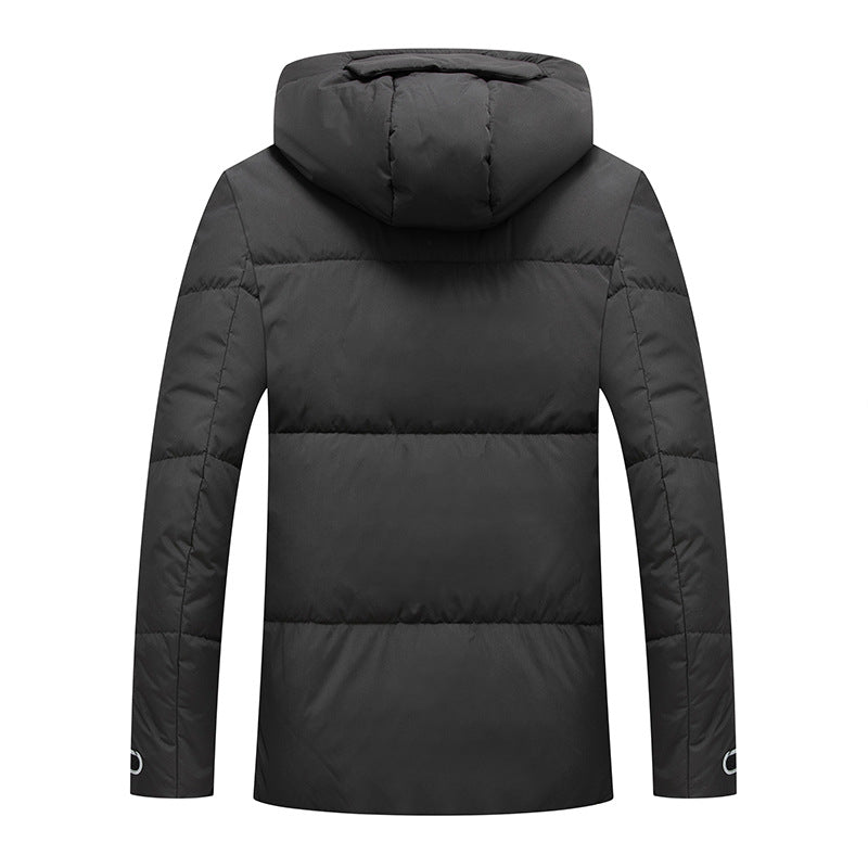 Herren Thermo-Steppjacke mit Daunenmix, winddichter Kapuze und Multifunktions-Taschen Shop Nory