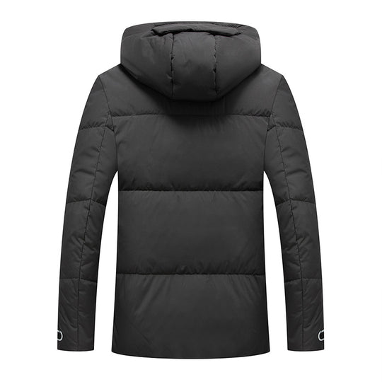 Herren Thermo-Steppjacke mit Daunenmix, winddichter Kapuze und Multifunktions-Taschen Shop Nory