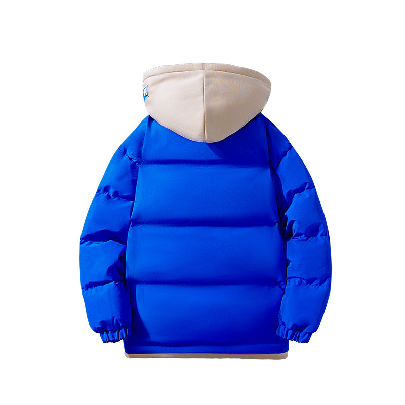 Damen Zweilagige gesteppte Kapuzenjacke mit kontrastfarbener Kapuze, Kordelzug und elastischen Bündchen Shop Nory
