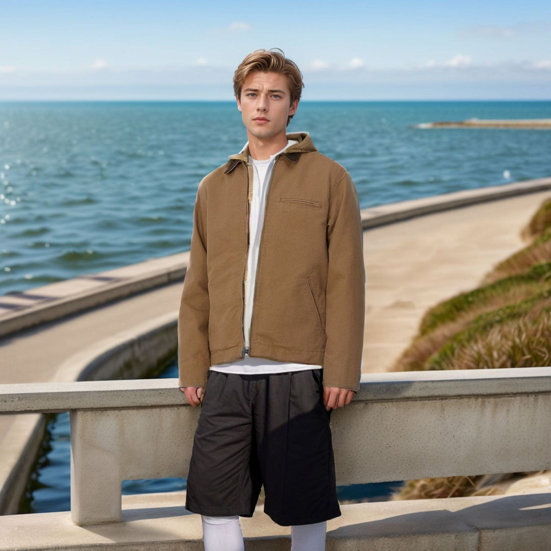 Herren moderne Freizeitjacke mit strukturiertem Design