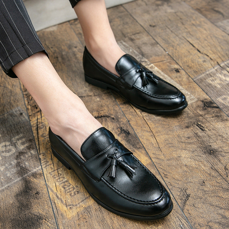 Herren klassische Tassel-Lederloafer mit Mokassinnaht, gepolsterter Komfortinnensohle und rutschfester Gummilaufsohle Shop Nory