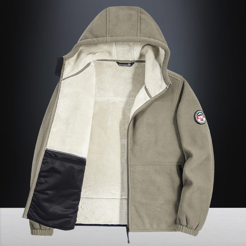 Herren Gemütliche Fleecejacke mit Kapuze Shop Nory