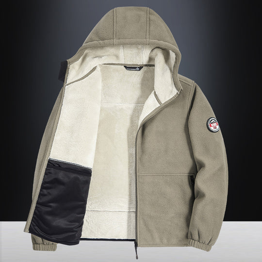 Herren Gemütliche Fleecejacke mit Kapuze Shop Nory