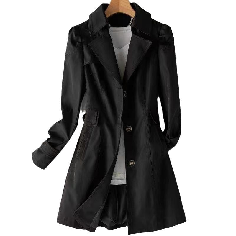 Damen Eleganter Trenchcoat mit hohem Kragen