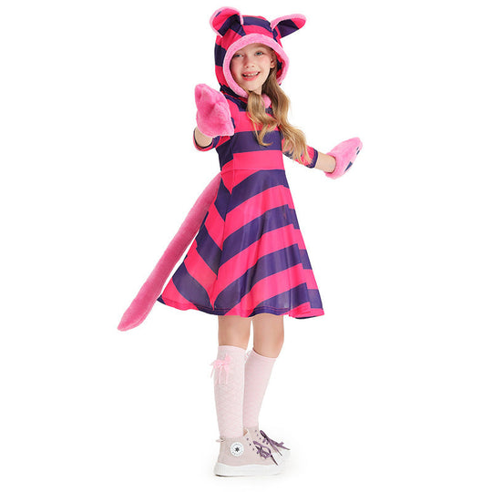 Mädchen Kapuzenkleid mit tierischen Ohren und verspielten Details Shop Nory