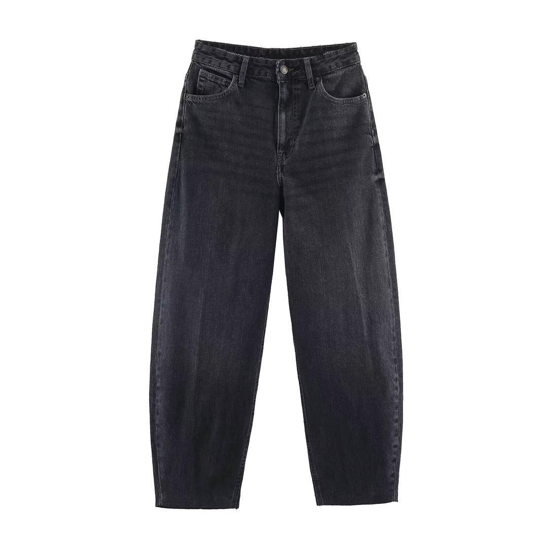 Damen Highwaist Relaxed Tapered Jeans mit konischem Bein Shop Nory