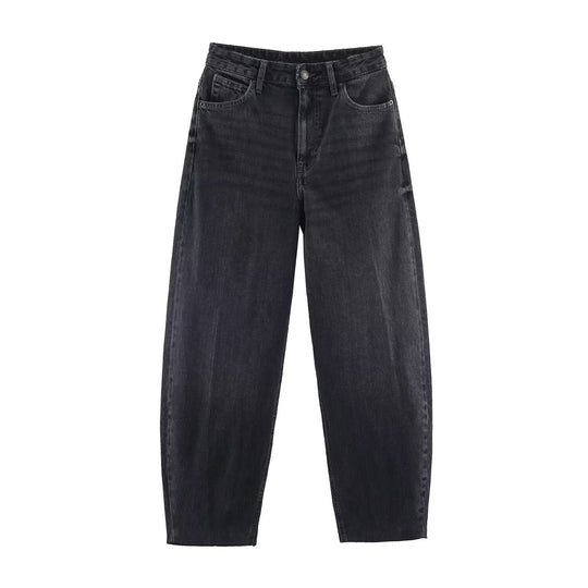 Damen Highwaist Relaxed Tapered Jeans mit konischem Bein Shop Nory