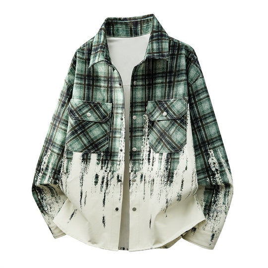 Herren Modische Karo Hemdjacke Shop Nory