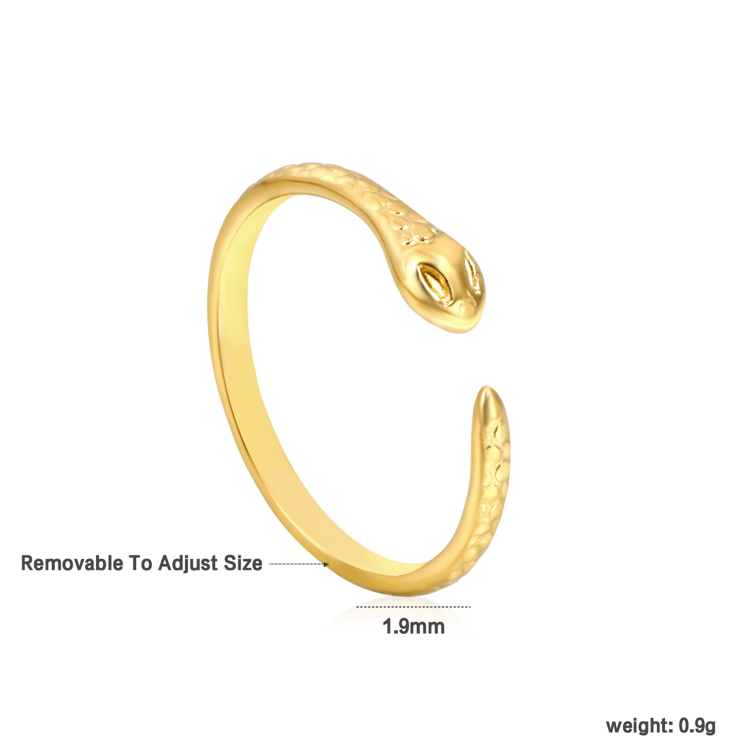 Damen Ring mit kunstvollem Schlangenmotiv und verstellbarem Design Shop Nory
