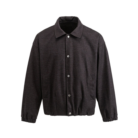 Herren Kurz geschnittener Wollmix‑Blouson mit verdeckter Druckknopfblende Shop Nory