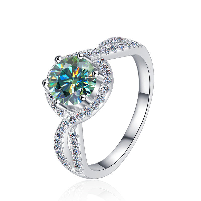 Damenring mit elegantem doppeltem Design und gediegenem Zirkonia-Besatz Shop Nory