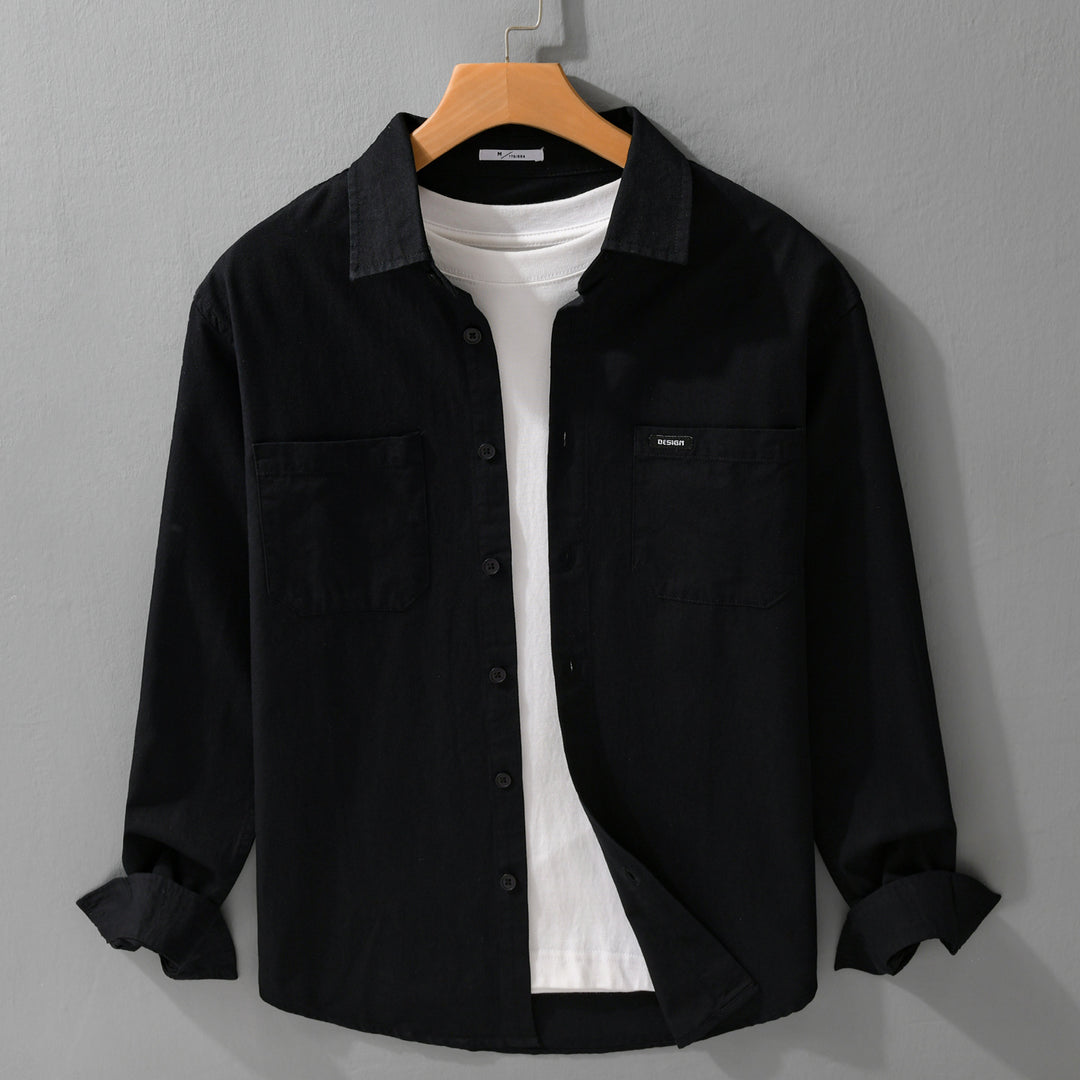 Herren Baumwoll-Overshirt im Hemdjackenstil mit aufgesetzten Brusttaschen und relaxed Fit Shop Nory