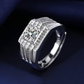 Herren Zierlicher Ring mit quadratischem Kristalldesign Shop Nory