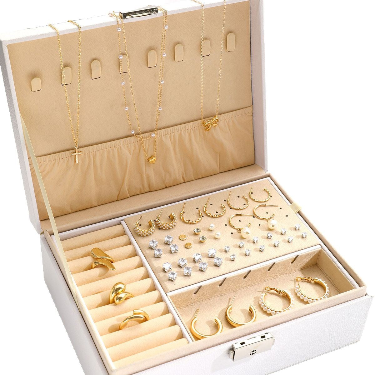 Damen Ohrschmuck-Set mit eleganten Perlen- und Kristallakzenten Shop Nory