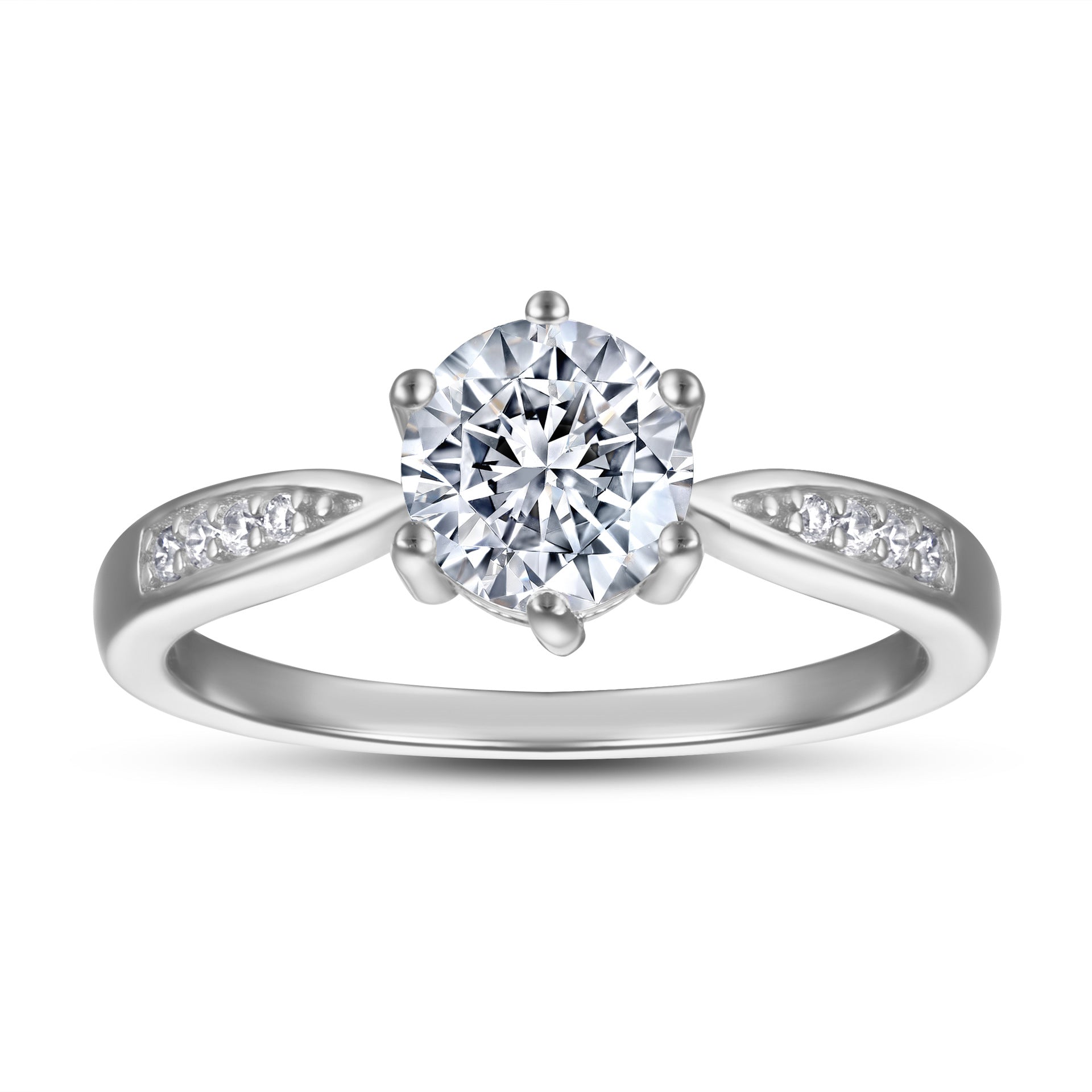 Damen Verlobungsring mit Herzdetails und funkelndem Zirkonia-Besatz Shop Nory