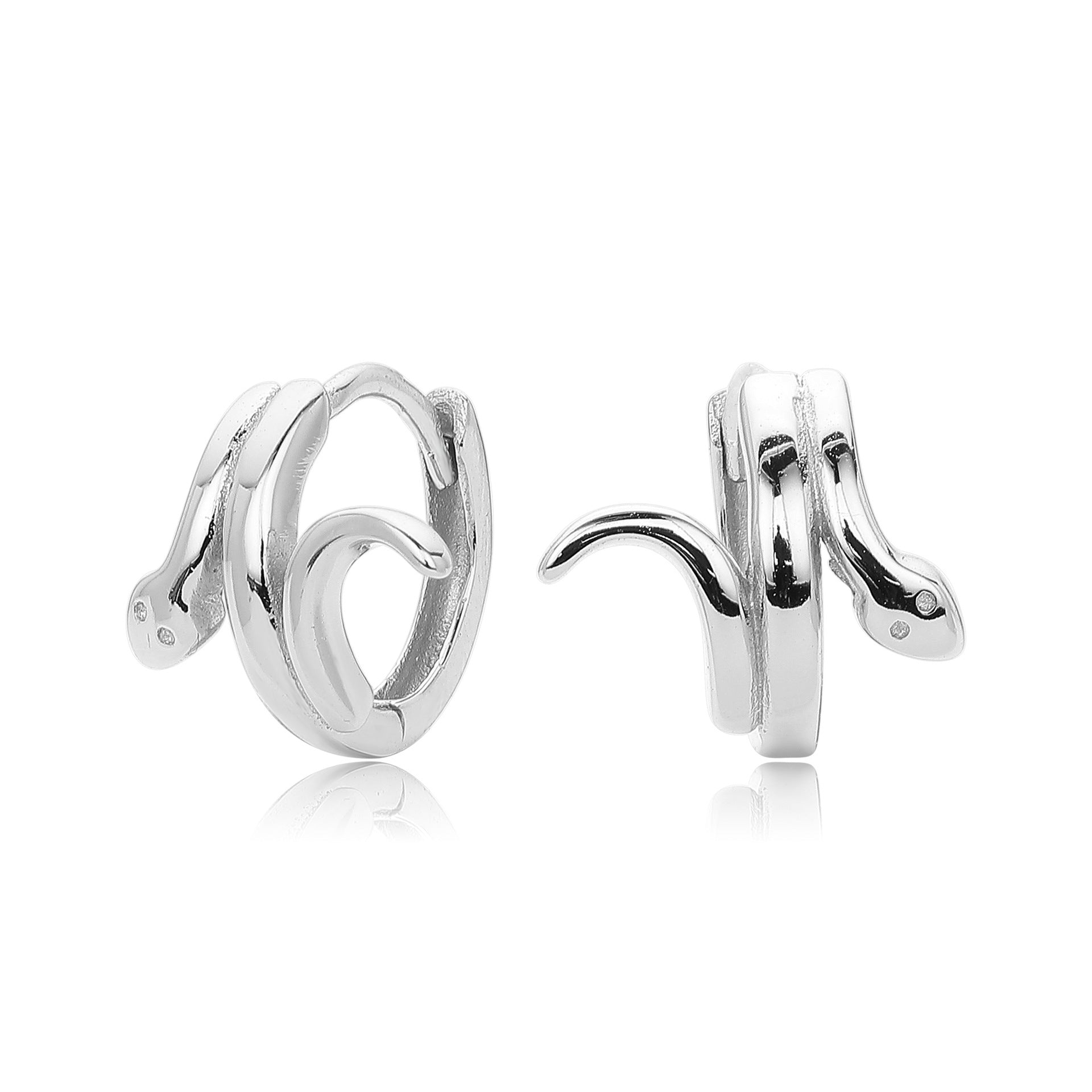 Damen Ohrhänger im kreativen Schlangen-Design aus hochwertigem 925 Sterling Silber Shop Nory