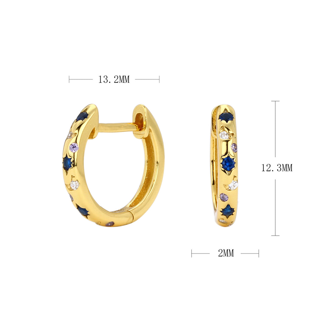 Damen Creolenohrringe mit funkelnden Zirkonsteinen und edlem Design Shop Nory