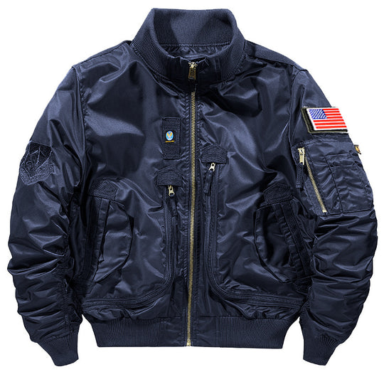 Herren Tarn-Bomberjacke im Tactical‑Stil mit Mehrfachtaschen und Rippenbündchen Shop Nory