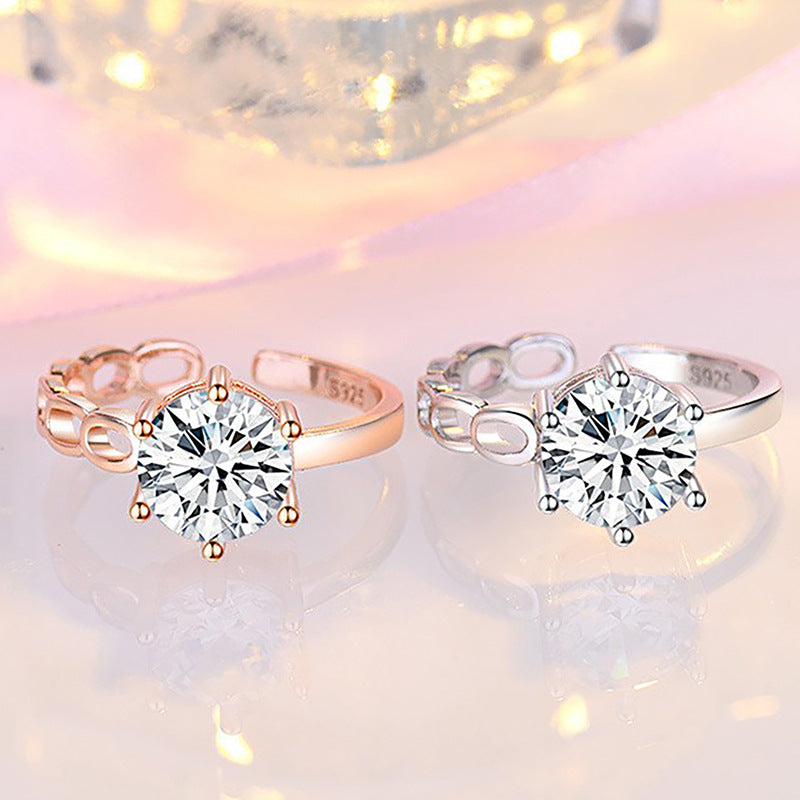 Damen filigraner Ring mit funkelndem Zirkonia Shop Nory