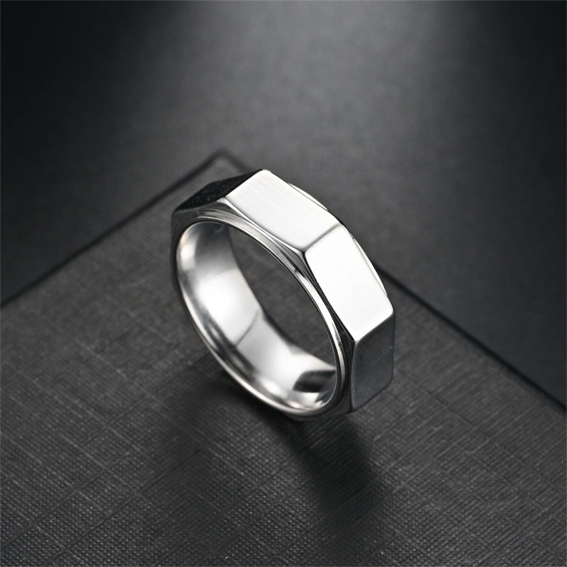 Herren Ring mit künstlerischem hexagonalen Design Shop Nory