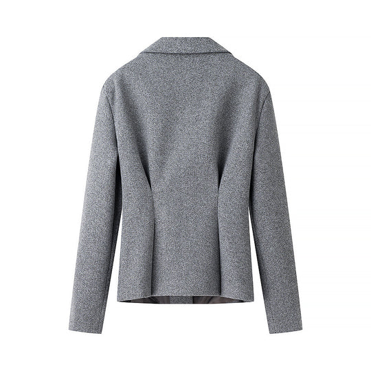 Damen Elegantes zweiteiliges Wollmix-Blazer- und Midirock-Set mit ausgestelltem Midirock Shop Nory