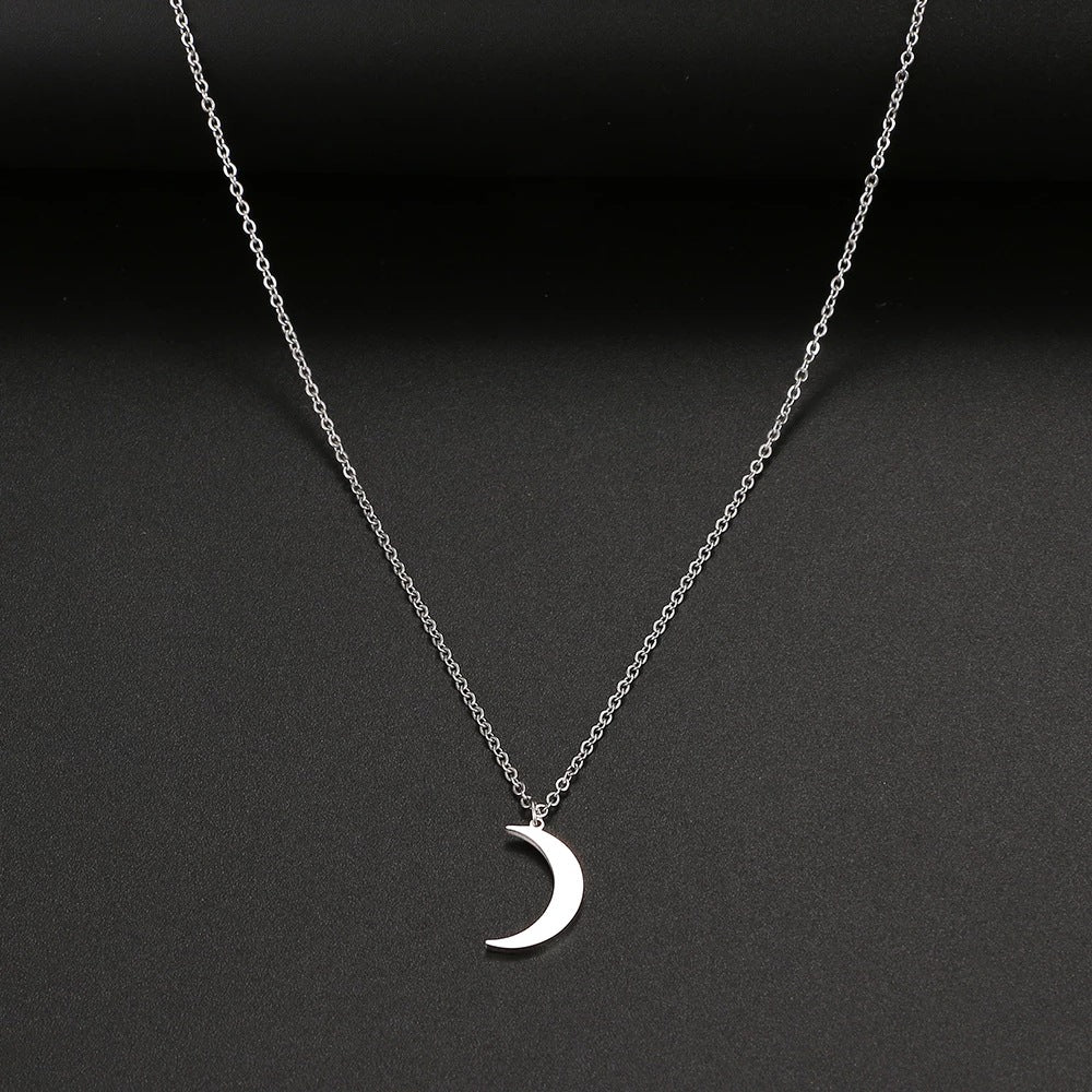 Damen Halskette mit mondförmigem Anhänger aus hochwertigem Edelstahl Shop Nory