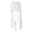 Damen luftiger Maxi-Rock mit Rüschendetails und elastischem Bund Shopnory