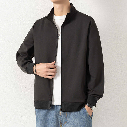 Herren Minimalistische Zip‑Blousonjacke aus technischem Stretchmaterial mit Stehkragen Shop Nory