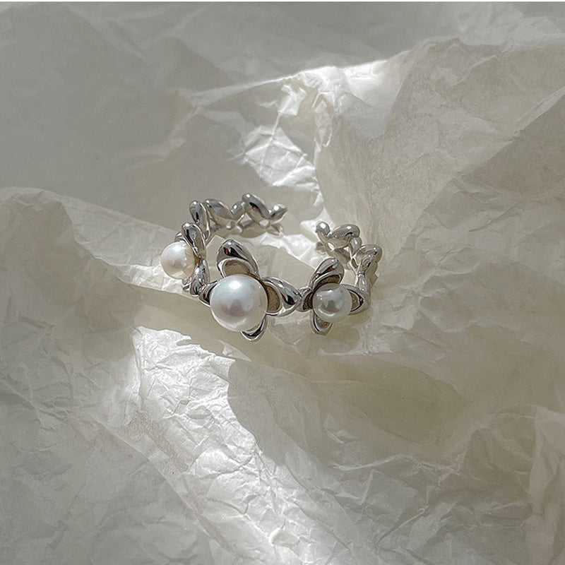 Damenring mit elegantem Perlendesign Shop Nory
