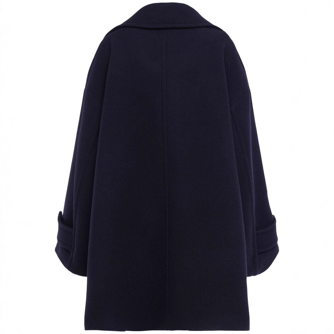 Damen Oversize-Cape-Mantel mit Doppelreiher und weitem Revers Shop Nory