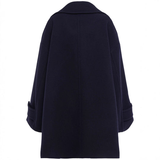 Damen Oversize-Cape-Mantel mit Doppelreiher und weitem Revers Shop Nory