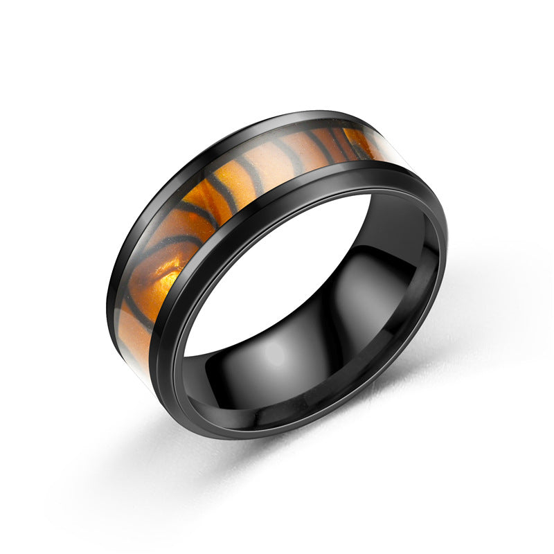 Herren Ring mit einzigartigem Design und dekorativer, blauer Einlage Shop Nory