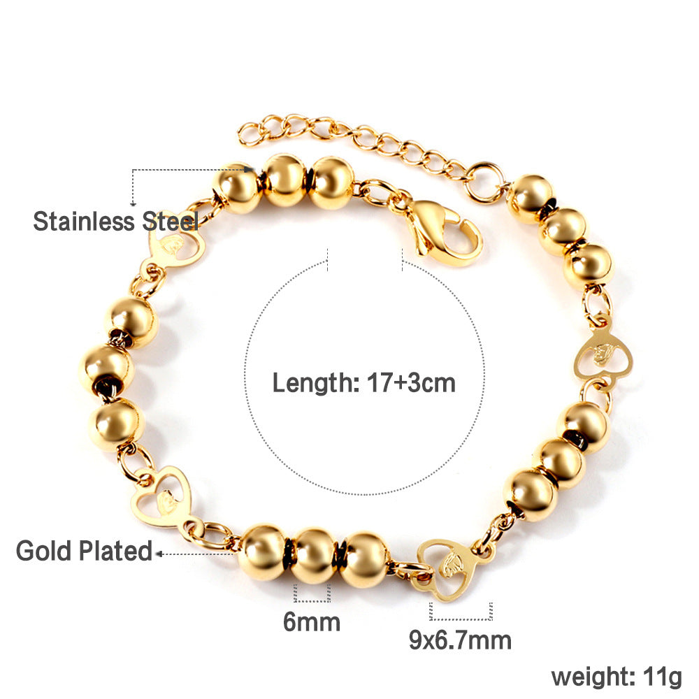 Damen elegante Armband mit antiallergischen Perlen und einzigartigem Anhänger Shop Nory