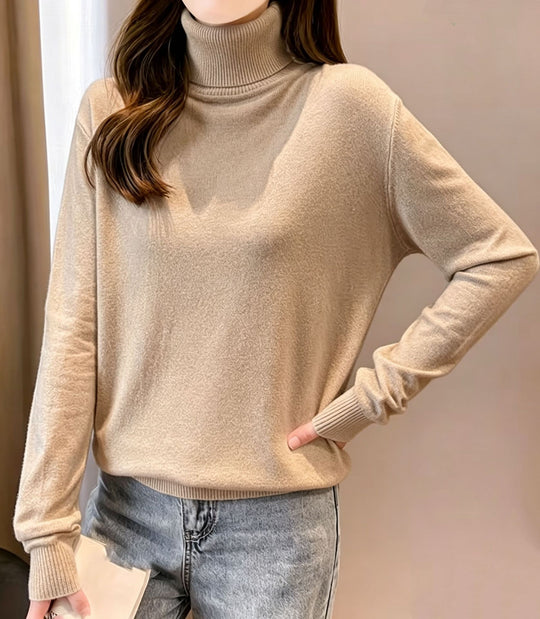 Damen Rollkragenpullover mit überschnittener Passform und gerippten Bündchen Shop Nory