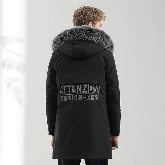 Herren Urbaner Winterparka mit abnehmbarer Kunstfellkapuze, thermoisolierender Steppfutterlage und verdecktem Reißverschluss Shop Nory