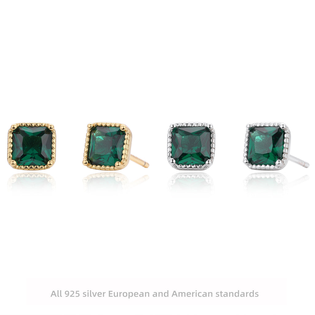 Damen Ohrstecker mit funkelndem 5A Zirkon in luxuriöser 925 Sterling Silberfassung Shop Nory