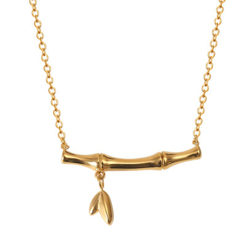 Damen Halskette mit filigranem Zweigdesign und elegantem Anhänger Shop Nory
