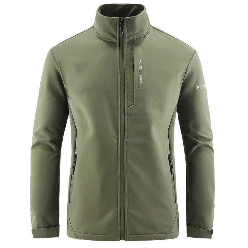 Herren Technische Softshelljacke mit winddichtem Shell, hohem Kragen und Reißverschlusstaschen Shop Nory
