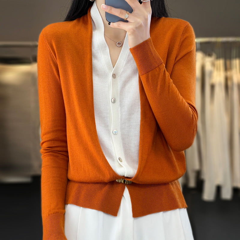 Damen Leichter Offener Feinstrick-Cardigan mit asymmetrischer Zipfelkante und taillierter Silhouette Shop Nory