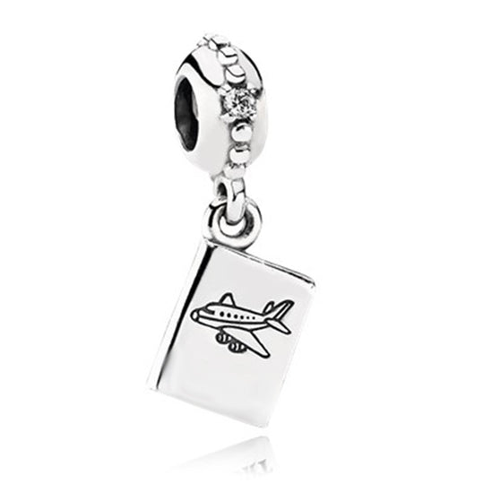 Facettierter Kristall-Charme Perlenanhänger Für Charm-Armband mit Zirkonia-Einfassung