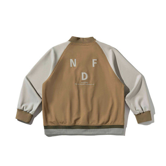 Unisex Kurz geschnittene College‑Bomberjacke im Materialmix mit Raglanärmeln Shop Nory