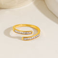 Damen Offene Kristall-Akzent Ringe Shop Nory