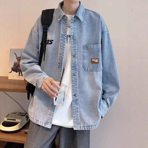 Herren Lässige Denim-Jacke Shop Nory