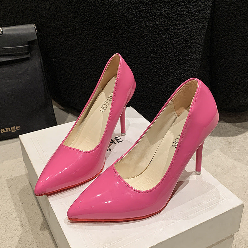 Damen Elegante High Heels mit spitz zulaufender Vorderkappe und transparentem Absatz