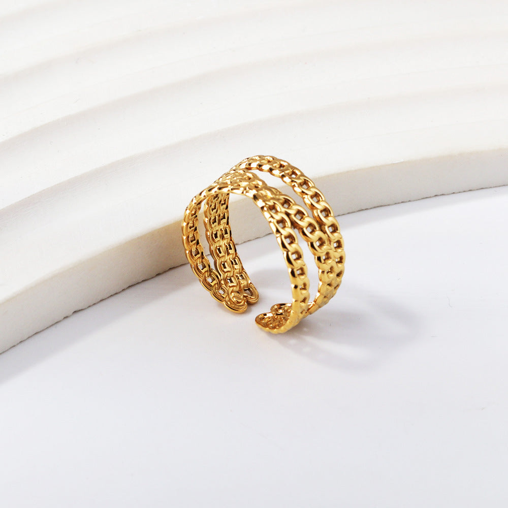 Damen stilvoller, eleganter Ring mit geschwungenem Design Shop Nory